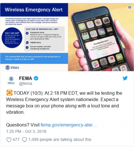 Presidential alert: US mobile phones get test message Presidential alert: US mobile phones get test message