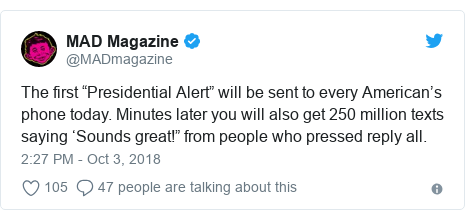 Presidential alert: US mobile phones get test message Presidential alert: US mobile phones get test message