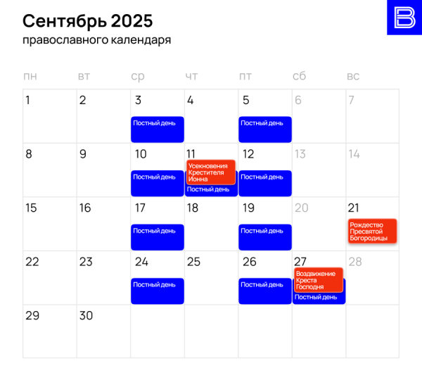 Православный календарь на 2025 год: церковные праздники и посты Православный календарь на 2025 год: церковные праздники и посты