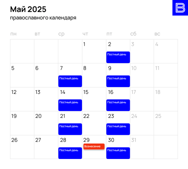 Православный календарь на 2025 год: церковные праздники и посты Православный календарь на 2025 год: церковные праздники и посты