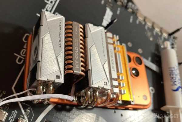 iPhone 17 Pro обвесили кулерами для SSD — и он выдержал стресс-тест почти без тротлинга iPhone 17 Pro обвесили кулерами для SSD — и он выдержал стресс-тест почти без тротлинга