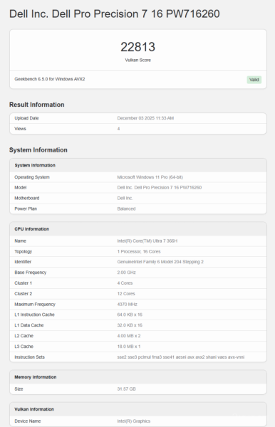 Встроенная графика Intel Core Ultra 7 366H превзошла GTX 1050 Ti (3 фото) Встроенная графика Intel Core Ultra 7 366H превзошла GTX 1050 Ti (3 фото)
